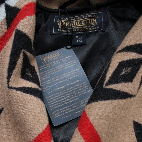 Pendleton wool blanket tribal Aztec southwest tribal wrap jacket coat cardigan - Picture 10 of 10